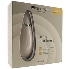 Бесконтактный клиторальный стимулятор Womanizer Premium 2 серый