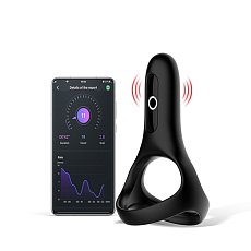 Эрекционное виброкольцо Magic Motion Rise черное